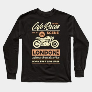 Cafe Racer Vintage Retro Motorbike Long Sleeve T-Shirt